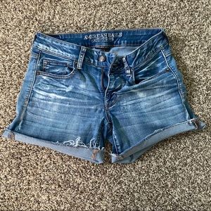 AEO Midi denim shorts